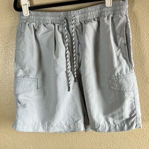 Original Use Light Gray Elastic Waist Cargo Hybrid Shorts outdoor casual size m